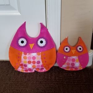 Pair of handmade American Girl Craft owls